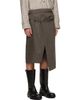 Dries Van Noten Dries Van Noten Taupe Pleated Wool Kilt - 2