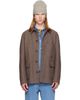 Dries Van Noten Dries Van Noten Taupe Wool Melton Jacket - 1