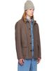 Dries Van Noten Dries Van Noten Taupe Wool Melton Jacket - 2