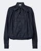 Dries Van Noten Dries Van Noten Tie-neck denim blouse - 1