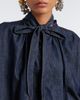 Dries Van Noten Dries Van Noten Tie-neck denim blouse - 3