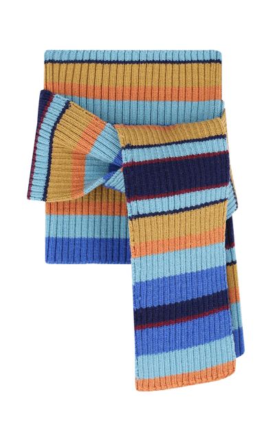 Dries Van Noten Dries Van Noten Tophe Striped Wool Scarf
