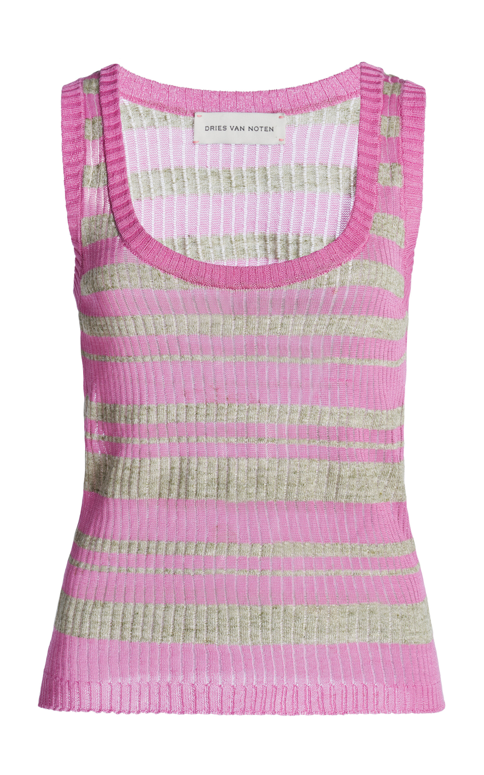 Dries Van Noten Dries Van Noten Toptova Striped CottonLinen Tank Top
