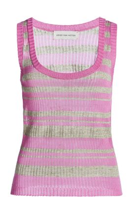 Dries Van Noten Dries Van Noten Toptova Striped CottonLinen Tank Top
