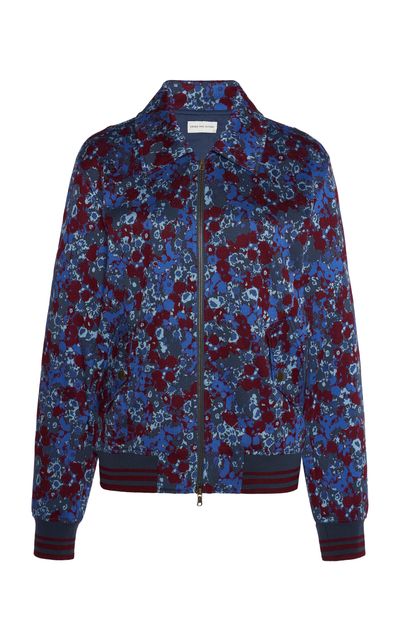 Dries Van Noten Dries Van Noten Venla WoolSilk Bomber Jacket