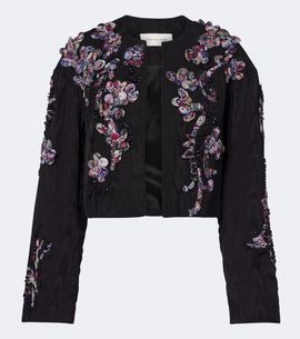 Dries Van Noten Dries Van Noten Vonda appliqué embellished cropped jacket