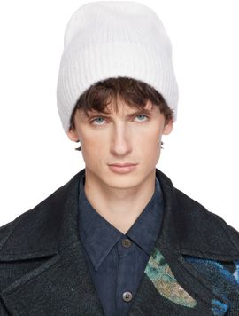 Dries Van Noten Dries Van Noten White Alpaca Blend Beanie