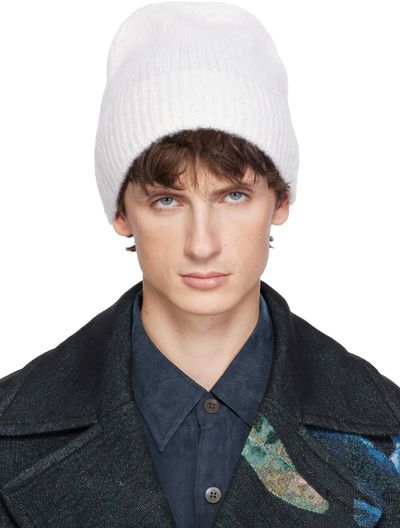 Dries Van Noten Dries Van Noten White Alpaca Blend Beanie
