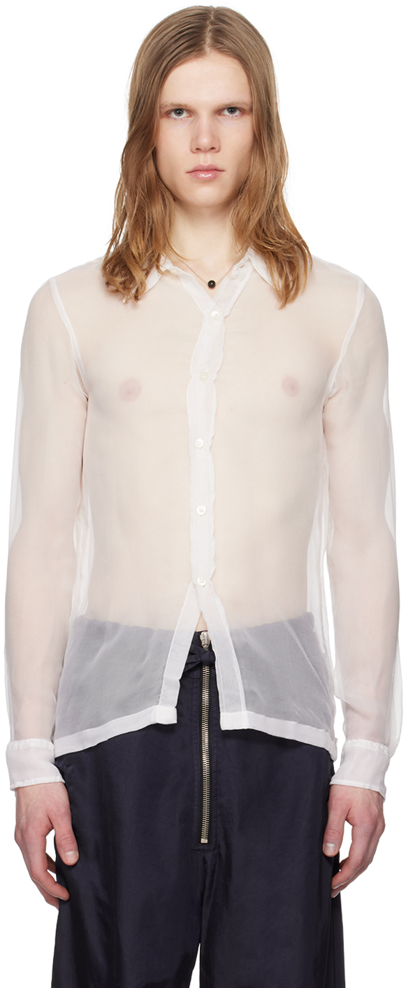 Dries Van Noten - White Sheer Shirt