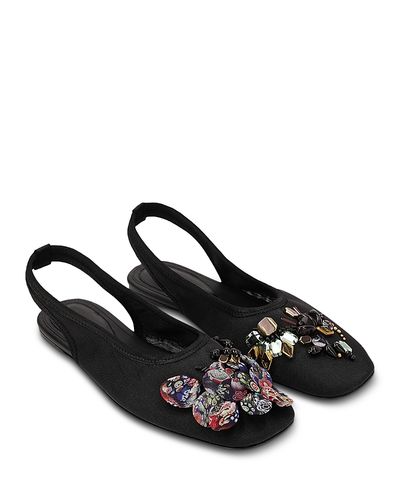 Dries Van Noten Dries Van Noten Women's Embriodered Slingback Flats