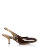 Dries Van Noten Dries Van Noten Women's Snake Embossed & Patent Leather Slingback Pumps - 2