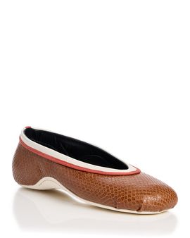 Dries Van Noten Dries Van Noten Women's Snake Embossed Leather Ballet Flats