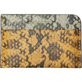 Dries Van Noten Dries Van Noten Yellow & Green Leather Card Holder