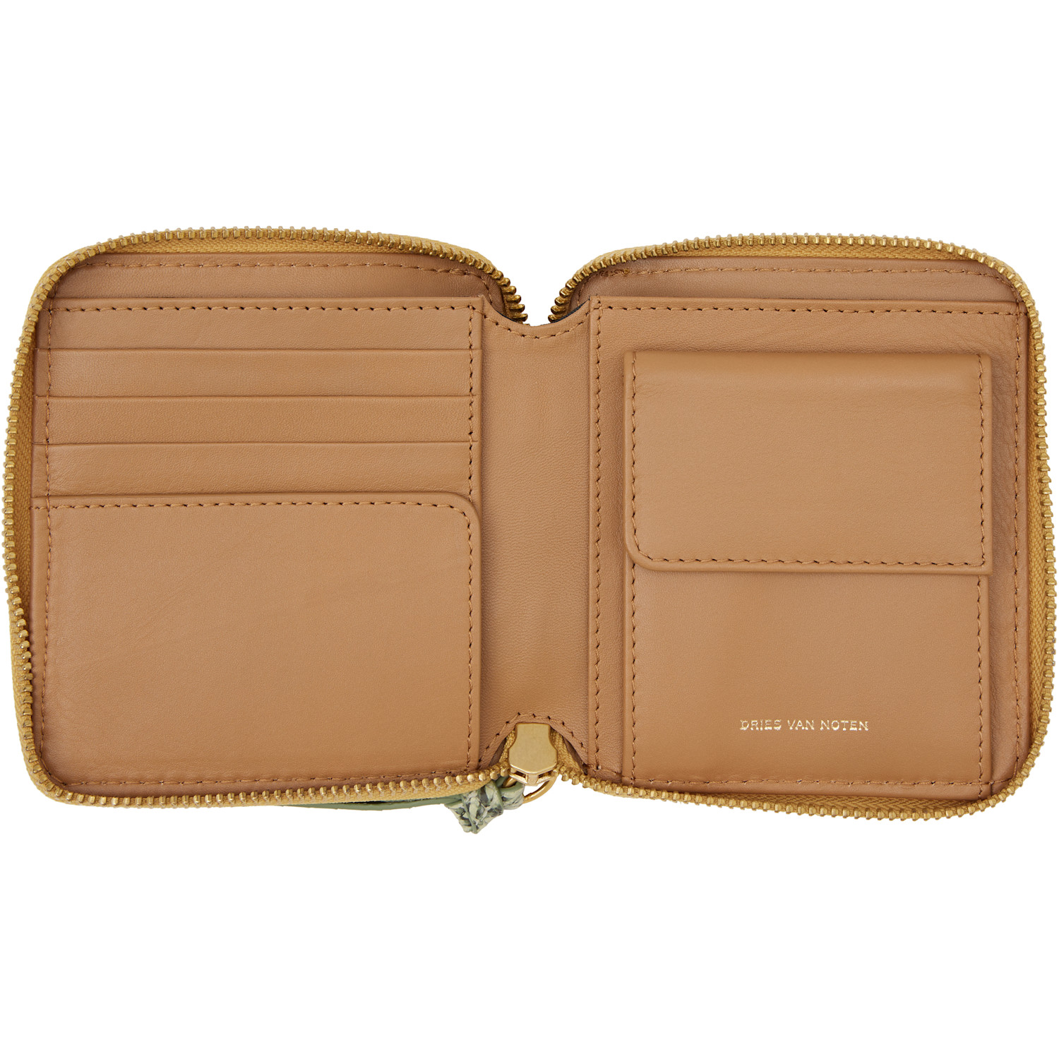 Dries Van Noten - Yellow & Green Leather Wallet