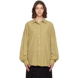 Dries Van Noten Dries Van Noten Yellow & Green Striped Cotton Shirt