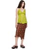 Dries Van Noten Dries Van Noten Yellow & Purple Floral Midi Skirt - 4