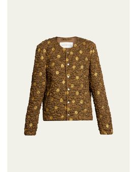 Dries Van Noten Floral Cloqué Jacquard Jacket