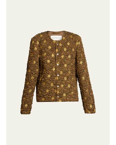Dries Van Noten Floral Cloqué Jacquard Jacket