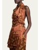Dries Van Noten Floral Jacquard Sleeveless Wrap Top - 4