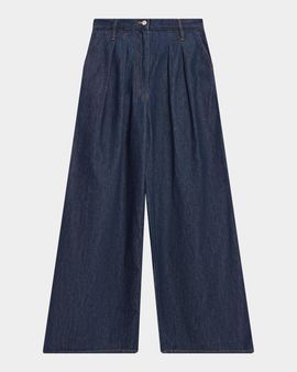 Dries Van Noten High-Rise Pleated Wide-Leg Jeans