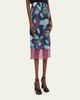 Dries Van Noten Layered Moire Midi Skirt - 4