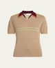 Dries Van Noten Men's Contrast-Trim Knit Polo Sweater - 1