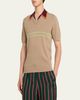Dries Van Noten Men's Contrast-Trim Knit Polo Sweater - 4