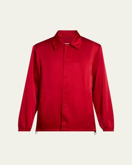 Dries Van Noten Men's Overdyed Cupro-Cotton Shirt