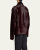 Dries Van Noten Men's Pony Leather Loose Fit Multi-Pocket Biker Jacket - 3