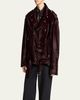 Dries Van Noten Men's Pony Leather Loose Fit Multi-Pocket Biker Jacket - 4