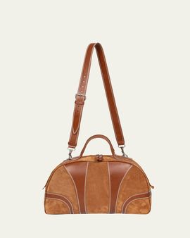 Dries Van Noten Men's Suede and Leather Duffel Crossbody Bag