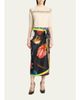 Dries Van Noten Mixed-Print Silk Midi Wrap Skirt - 2