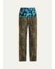 Dries Van Noten Mixed Marbled-Print Wide-Leg Drawstring Pants - 1