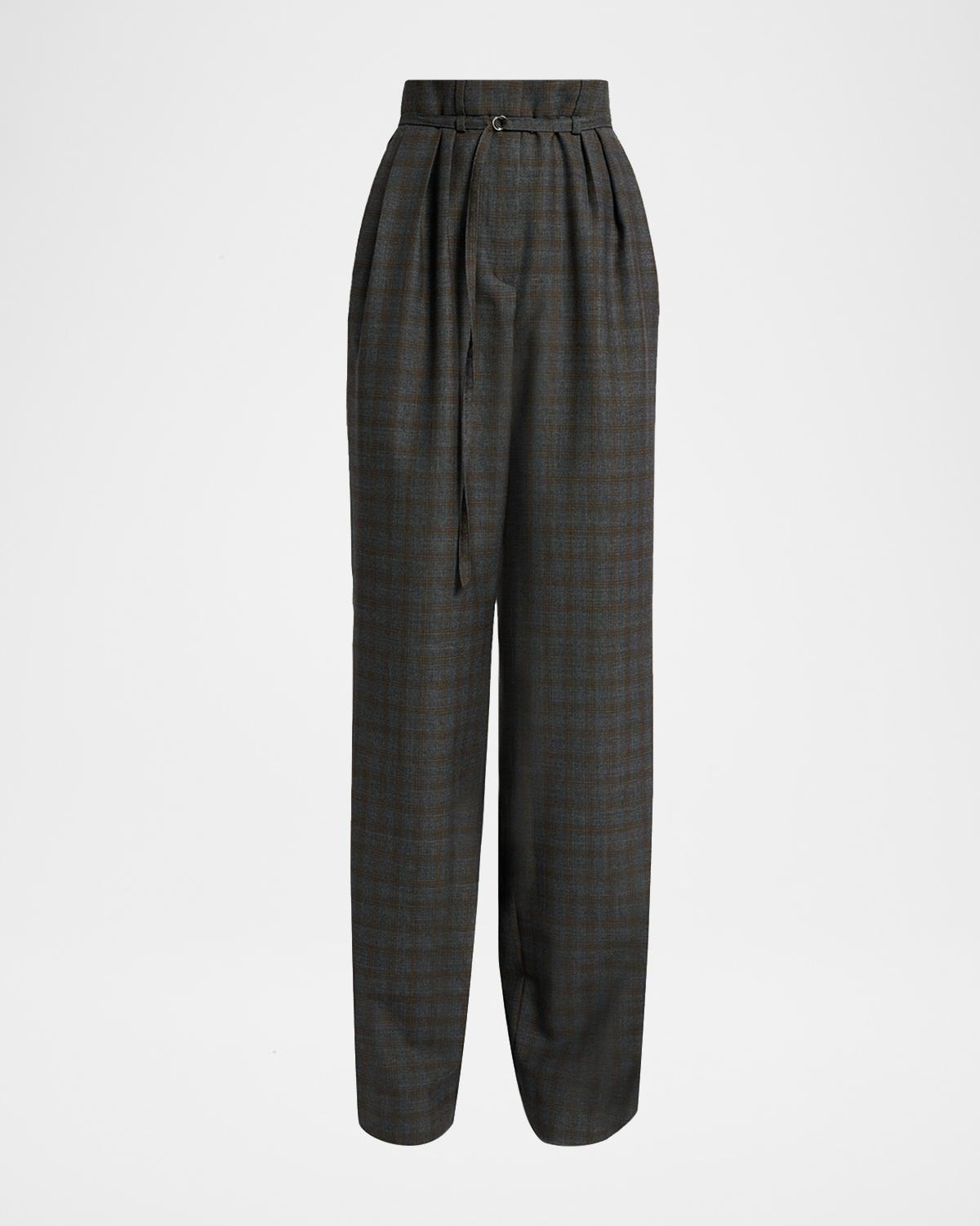 Dries Van Noten Peacha 426 Plaid Wool Pants