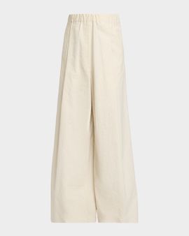 Dries Van Noten Pila Pinstriped Wide-Leg Pull-On Pants
