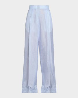 Dries Van Noten Pila Striped High-Rise Wide-Leg Pants