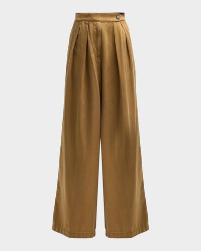 Dries Van Noten Pleated Wide-Leg Trousers
