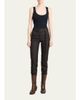 Dries Van Noten Side-Stripe Herringbone Wool Straight-Leg Pants With Belt - 2
