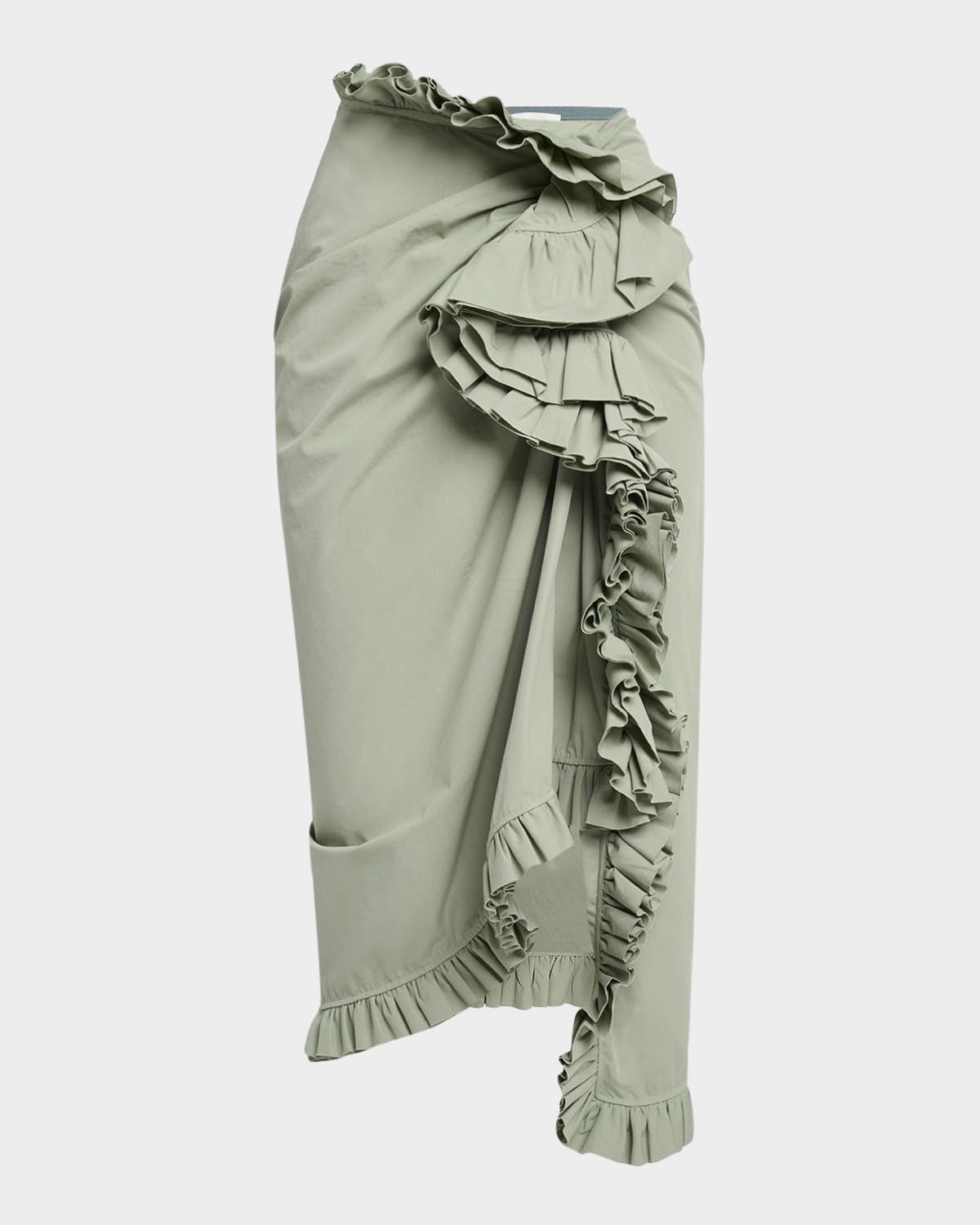 Dries Van Noten Sina Cascading Ruffle Midi Skirt
