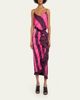 Dries Van Noten Sina Paneled Satin Ruffle Midi Skirt - 2