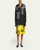 Dries Van Noten Sosy Matador-Embroidered Satin Midi Skirt - 2