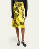 Dries Van Noten Sosy Matador-Embroidered Satin Midi Skirt - 4