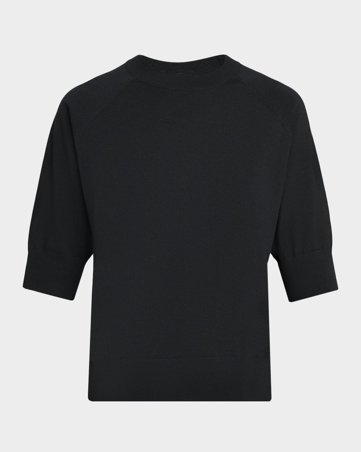 Dries Van Noten Tuan Short-Sleeve Wool Crewneck Sweater
