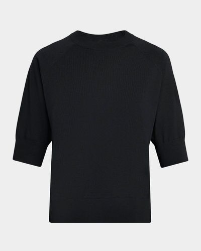 Dries Van Noten Tuan Short-Sleeve Wool Crewneck Sweater