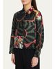 Dries Van Noten Valoria Patchwork-Print Quilted Satin Shirt Jacket - 4