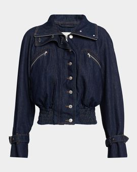Dries Van Noten Vida Denim Aviator Jacket