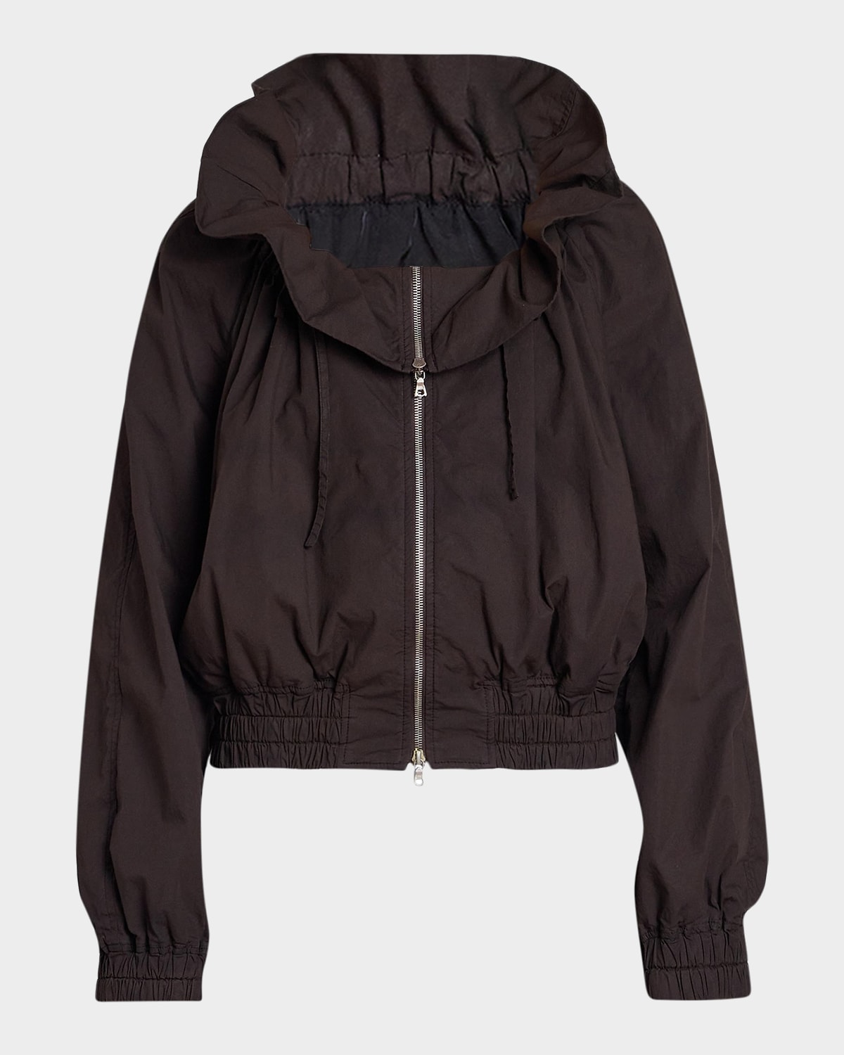 Dries Van Noten Voly Stretch-Cotton Ruffle Zip-Up Jacket