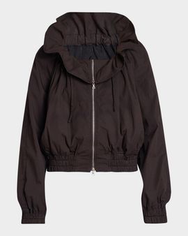 Dries Van Noten Voly Stretch-Cotton Ruffle Zip-Up Jacket
