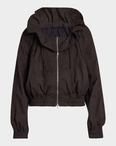 Dries Van Noten Voly Stretch-Cotton Ruffle Zip-Up Jacket