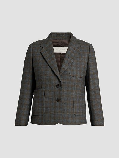 Dries Van Noten Women's Bamis Plaid Wool Blazer